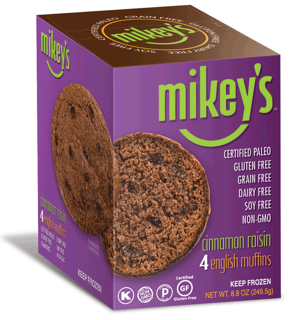 8.8 oz Cinnamon Raisin English Muffins by Mikey's Wild Mountain Paleo Market